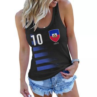 Haiti Football Soccer Futbol Jersey Tshirt Women Flowy Tank - Monsterry AU