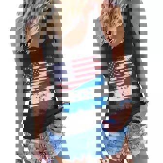 Half Honduran Flag Vintage Honduras Usa Gift Graphic Design Printed Casual Daily Basic Women Flowy Tank - Thegiftio