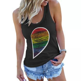 Halfheart Lgbt Gay Pride Lesbian Bisexual Ally Quote Women Flowy Tank - Monsterry