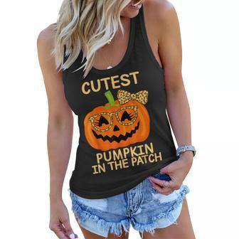 Halloween Cutest Pumpkin In The Patch Girl Halloween Pumpkin V2 Women Flowy Tank - Seseable