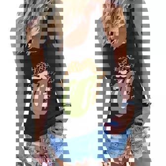 Halloween Leopard Panther Frankenstein Tongue Scary Graphic Design Printed Casual Daily Basic Women Flowy Tank - Thegiftio