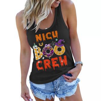 Halloween Nicu Nurse Boo Crew Funny Gift Nursing Women Flowy Tank - Thegiftio UK