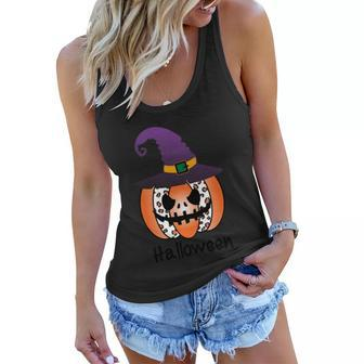 Halloween Pumpkin Witch Hat Halloween Quote V4 Women Flowy Tank - Monsterry AU