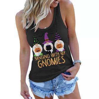 Hanging With My Gnomies Happy Halloween Garden Gnome Costume Women Flowy Tank - Thegiftio UK