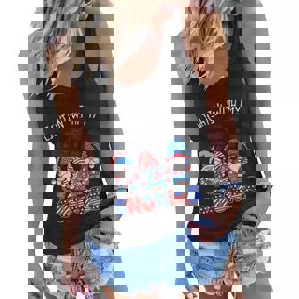 Happy 4Th Of July Lightin With My Gnomes Fireworks Women Flowy Tank - Monsterry