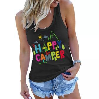 Happy Camper Camping Funny Gift Men Women Kids V3 Women Flowy Tank - Seseable