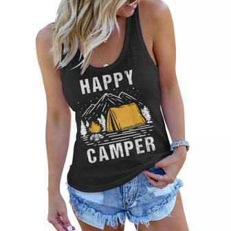 Happy Camper - Camping Rv Camping For Men Women And Kids Women Flowy Tank - Seseable
