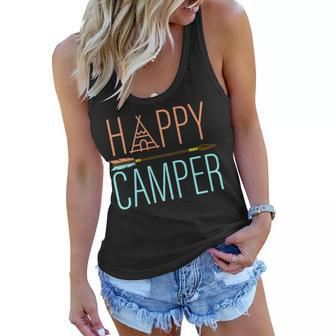 Happy Camper Funny Camping Women Flowy Tank - Monsterry DE