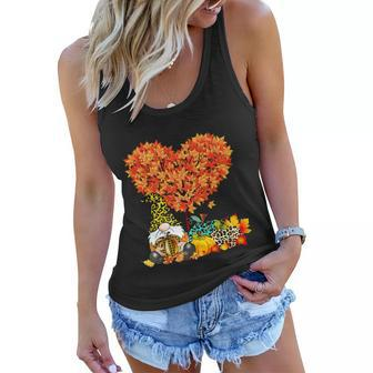 Happy Fall Yall Gnome Leopard Pumpkin Funny Autumn Gnome Graphic Design Printed Casual Daily Basic Women Flowy Tank - Thegiftio UK