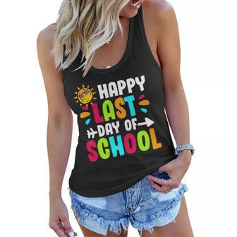 Happy Last Day Of School Sun Tshirt Women Flowy Tank - Monsterry