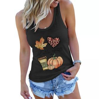 Hello Fall Thanksgiving Quote V2 Women Flowy Tank - Monsterry CA