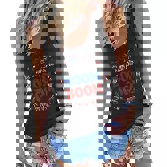 Here For The Boom Boom 4Th Of July Fireworks Independence Women Flowy Tank | Seseable UK