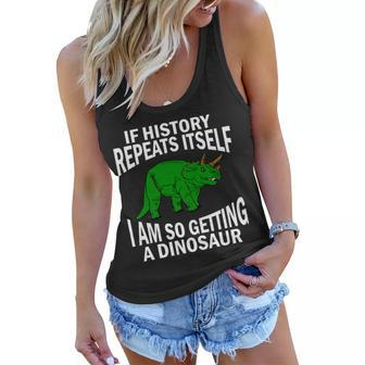 History Repeating Dinosaur Tshirt Women Flowy Tank - Monsterry AU