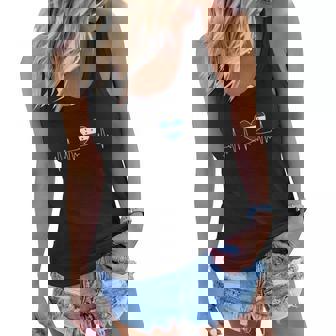 Honduras Love Heartbeat Honduran Flag With Heart Honduras Cool Gift Women Flowy Tank - Thegiftio