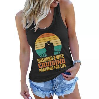 Husband And Wife Cruising Partners For Life Women Flowy Tank - Monsterry