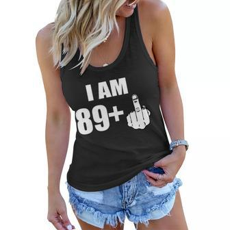 I Am 90 Middle Finger Funny 90Th Birthday Gift Tshirt Women Flowy Tank - Monsterry UK