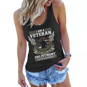 I Am A Veteran My Oath Of Enlistment Has No Expiration Graphic Design Printed Casual Daily Basic V3 Women Flowy Tank - Thegiftio UK