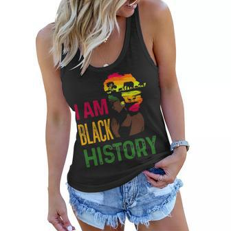 I Am Black History I Am The Storm Black Queen Is The Most Women Flowy Tank - Thegiftio UK