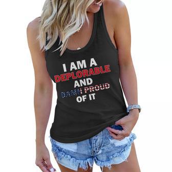 I Am Deplorable And Im Proud Tshirt Women Flowy Tank - Monsterry CA