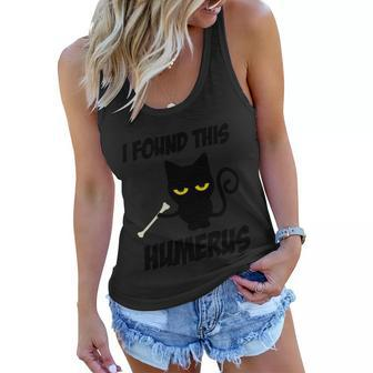I Found This Humerus Cat Halloween Quote Women Flowy Tank - Monsterry CA