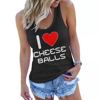 I Heart Cheese Balls Tshirt Women Flowy Tank - Monsterry UK