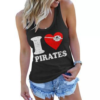 I Heart Pirates Tshirt Women Flowy Tank - Monsterry DE