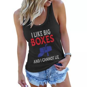 I Like Big Boxes And I Cannot Lie Postal Worker Mailman Gift Women Flowy Tank - Thegiftio UK