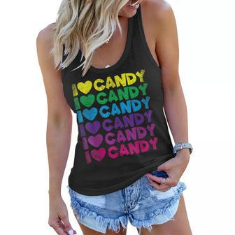 I Love Candy - Halloween Party Cute Trick Or Treat Women Flowy Tank - Seseable