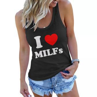 I Love Heart Milfs Tshirt Women Flowy Tank - Monsterry
