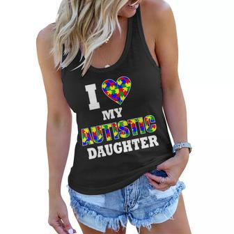 I Love My Autistic Daughter Autism Tshirt Women Flowy Tank - Monsterry AU