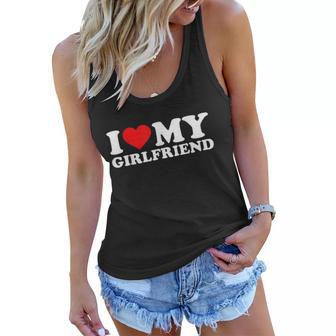 I Love My Girlfriend Tshirt Funny Valentine Red Heart Love Tshirt Women Flowy Tank - Monsterry DE