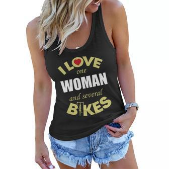 I Love One Woman And Several Bikes Women Flowy Tank - Thegiftio UK