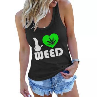 I Love Weed Fun Tshirt Women Flowy Tank - Monsterry CA