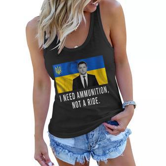 I Need Ammo Not A Ride Ukraine Women Flowy Tank - Monsterry