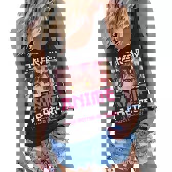 I Paused My Anime To Be Here Otaku Anime Merch Gift V2 Women Flowy Tank - Thegiftio