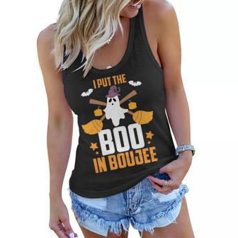 I Put The Boo In Boujee Witch Broom Halloween Women Flowy Tank - Seseable