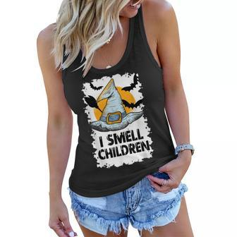 I Smell Children Funny Witches Halloween Costume Women Flowy Tank - Seseable