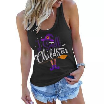 I Smell Children Funny Witches Halloween Party Costume V2 Women Flowy Tank - Seseable