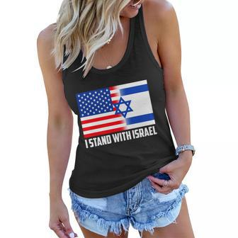 I Stand With Israel Usa Flags United Together Women Flowy Tank - Monsterry DE