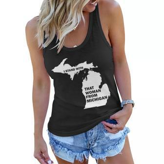 I Stand With That Woman From Michigan Social Justice T-Shirt Graphic Design Printed Casual Daily Basic Women Flowy Tank - Thegiftio UK