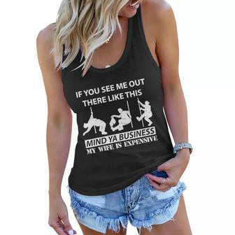 If You See Me Out There Like This Funny Fat Guy Man Husband Women Flowy Tank - Thegiftio UK