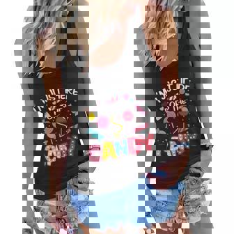 Im Just Here For The Candy Halloween Cute Lollipop Sweets Meaningful Gift Women Flowy Tank - Thegiftio