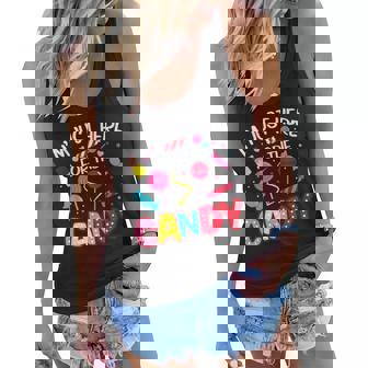 Im Just Here For The Candy Halloween Cute Lollipop Sweets Women Flowy Tank - Thegiftio