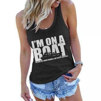Im On A Boat Funny Cruise Vacation Tshirt Women Flowy Tank - Monsterry DE