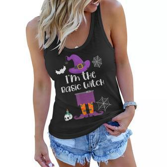 Im The Basic Witch Halloween Matching Group Costume Women Flowy Tank - Seseable