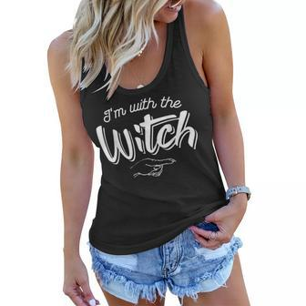 Im With The Witch Arrow Happy Halloween October 31 T Women Flowy Tank - Seseable
