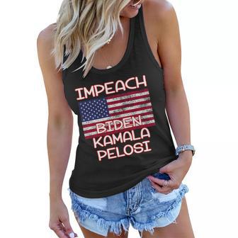 Impeach Biden Kamala Pelosi Tshirt Women Flowy Tank - Monsterry