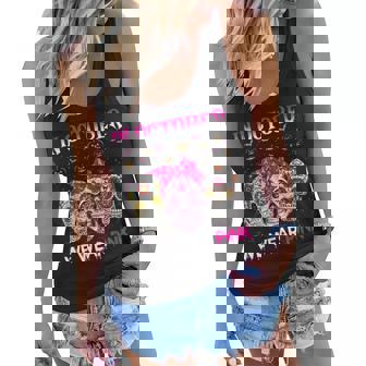 In October We Wear Pink Sugar Skull Breast Cancer Awareness Women Flowy Tank - Thegiftio