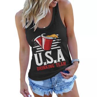 Independence Day Usa Drinking Team Plus Size Shirt For Men Women Family Unisex Women Flowy Tank - Monsterry