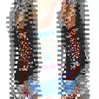 International Dot Day Rainbow Polka Dots Circle The Dot Women Flowy Tank - Thegiftio